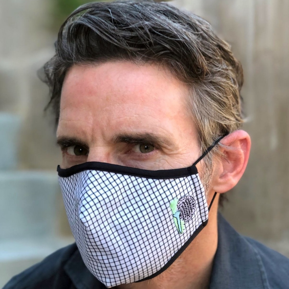 Eva Franco Cotton Golf Adult Face Mask w/Nose Wire - Picture 1 of 5